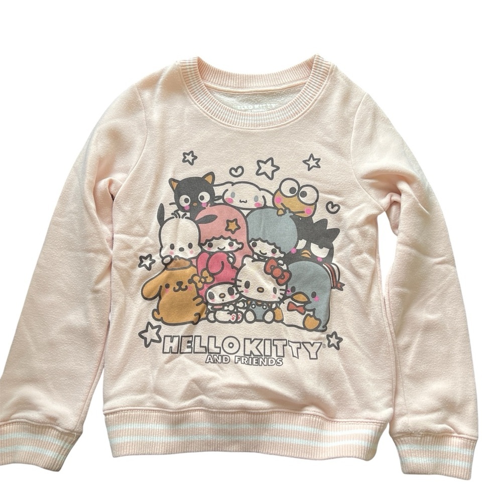 Hello Kitty & Friends Dreamy Pullover Sweatshirt Pink Girls Size Large